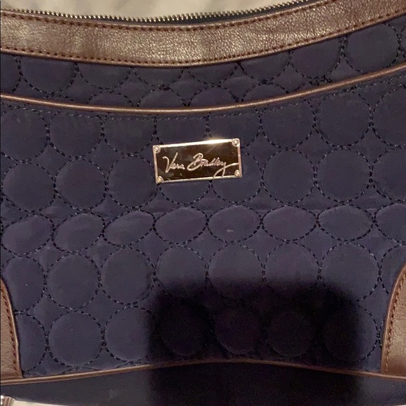 Vera Bradley Navy Brown Shoulder Bag (used) - Picture 2 of 8